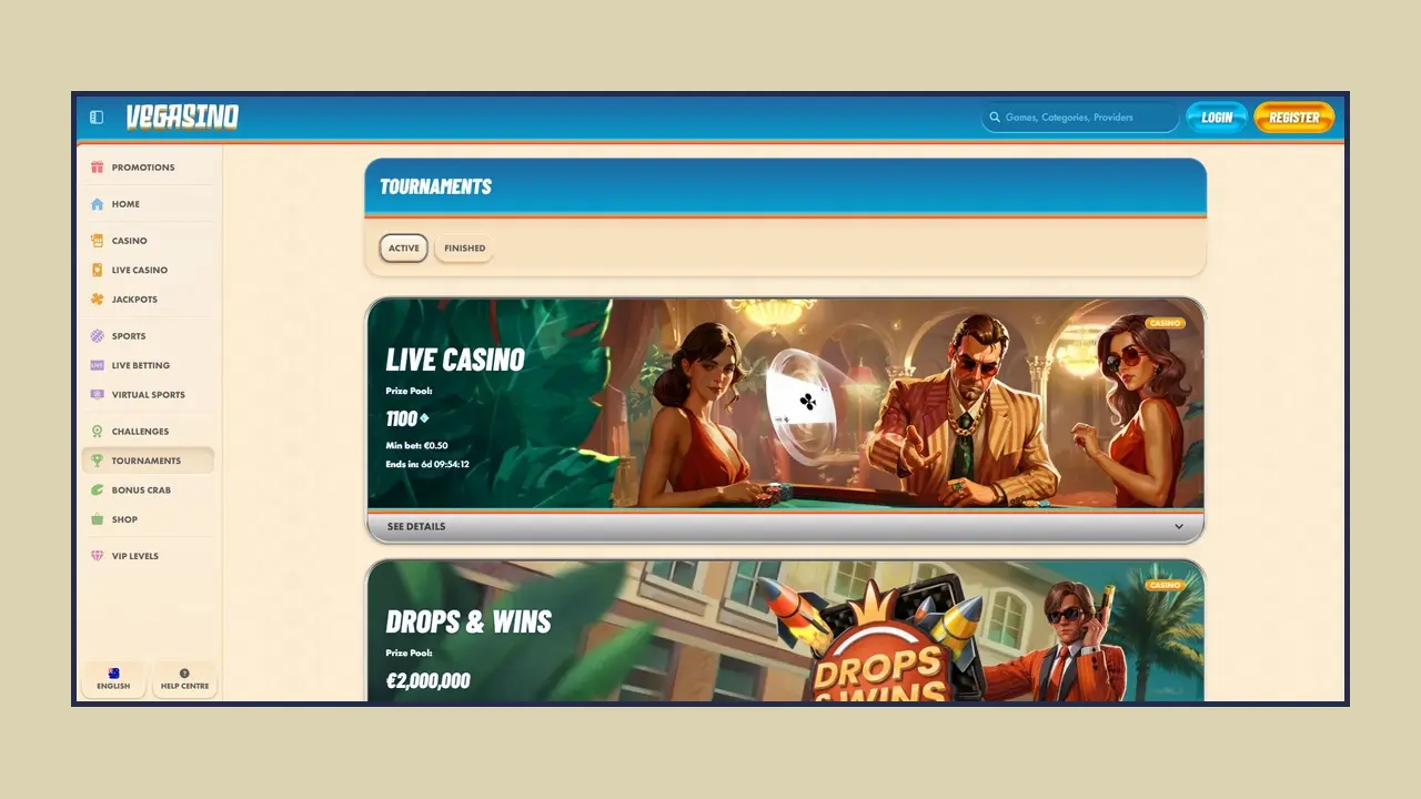 Conoscere Vegasino e decidere di registrarsi